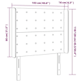 Miniatyrbillede 5 af 5: Hovedgærde - TDL - 103x16x118/128 cm - Mørkegrå stof - Farvet LED - Højdejusterbar Grå