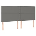 Pikkukuva 2 / 4: Sängynpääty, lisävaruste, makuuhuone, LED-kaluste, 200 x 5 x 118/128, tummanharmaa kangas