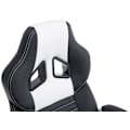 Miniatyrbillede 6 af 6: Gaming kontorstol med hjul, vippefunktion i sort/hvid PVC og plast 10_0002594 Vit