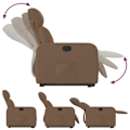 Miniatyrbillede 6 af 6: Fauteuil relax TV med komfortabel polstring og elektrisk løftefunktion i brunt stof DEC028052 kastanj