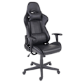 Miniatyrbillede 1 af 4: Kontorstol gamer med hjul og vippefunktion i sort syntetisk materiale