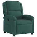 Miniatyrbillede 3 af 6: Fauteuil relax TV med elektrisk vippefunktion, meget komfortabel i mørkegrønt fløjlsstof DEC028611 Guld