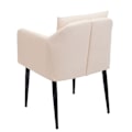 Miniatyrbillede 3 af 4: Chaiselong - Creme - Sort metal - 1 plads - Moderne design - Indendørs Grädde