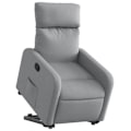 Miniatyrbillede 1 af 6: Fauteuil relax TV med komfortabel polstring, elektrisk løftefunktion i lys grå stof DEC027911 Grå