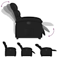 Miniatyrbillede 5 af 6: Fauteuil relax TV med komfortabel polstring og elektrisk løftefunktion i sort PVC DEC028082 Svart