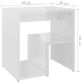Miniatyrbillede 4 af 4: Nattbord lille sidebord 40 x 30 x 40 cm hvidt ingeniørtræ blank DEC033448 Vit
