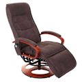 Miniatyrbillede 1 af 6: Afslapningsstol med massagefunktion i brun imiteret ruskind 04_0004339 kastanj