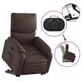 Miniatyrbillede 5 af 6: Fauteuil relax TV polstring komfortabel elektrisk løftefunktion i PVC brun DEC028031 kastanj