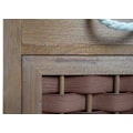 Miniatyrbillede 2 af 6: Kommode med flere funktioner, skab med skuffe 55x39,5x28,5 cm polyrotin brun, mørkebrun træ 04_0006504 kastanj