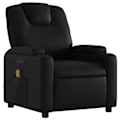 Miniatyrbillede 3 af 6: TV afslapningsstol med massagefunktion, elektrisk justerbar, 6 massagepunkter i sort PVC DEC027218 Svart