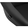 Pikkukuva 4 / 6: Bar stool x1 säädettävä ja pyörivä, pyöreä selkänoja mustasta PVC:stä, jalusta kromimetallia TDB10804 Metall