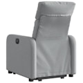 Miniatyrbillede 4 af 6: Fauteuil relax TV med komfortabel polstring, elektrisk løftefunktion i lys grå stof DEC027911 Grå