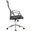 Miniatyrbillede 2 af 3: Ergonomisk kontorstol med hjul, justerbar højde og pivotering i grå net.