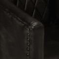 Miniatyrbillede 5 af 6: Lounge stol med komfortabel sæde i moderne design i ægte læder grå med træramme DEC026449 kastanj