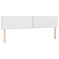 Miniatyrbillede 2 af 5: Hovedgærde til soveværelse med LED-møbel 200 x 5 x 78/88 cm syntetisk hvid TDL0201933 Vit