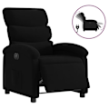 Miniatyrbillede 2 af 6: Fauteuil relax TV med elektrisk tilt-funktion, meget komfortabel i sort stof DEC028508 Svart