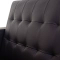 Miniatyrbild 3 av 6: Lounge-fåtölj i syntetiskt material i kaffefärg med metallben, modern design 04_0003125 Metall