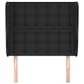 Miniatyrbild 2 av 6: Huvudgavel - TDL - 83 x 23 x 118/128 cm - Syntetläder svart - Höj- och sänkbar - Elegant design Svart