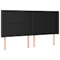 Miniatyrbillede 1 af 4: Hovedgærd - Sort - 203x16x118/128 cm - Syntetisk læder - Klassisk - Holdbar Svart