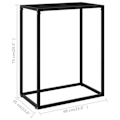 Miniatyrbillede 6 af 6: Konsolbord praktisk til en organiseret entre 60 x 35 x 75 cm hærdet glas og sort stål DEC032142 Svart