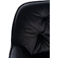 Miniatyrbillede 6 af 6: Barstol høj x1 sæde med tufted effekt i sort velour og sort metal 10_0004891 Metall