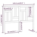 Miniatyrbillede 4 af 4: Hovedgavl til seng, soveværelse, møbel 125,5 x 4 x 100, grå fyrretræ