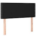 Miniatyrbillede 6 af 6: LED sengeramme med sengestel, hovedgærde, madras 120 x 200 cm, sort stof TDL0209298 Svart