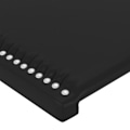 Miniatyrbillede 4 af 4: Senggavl tilbehør soveværelse møbel med LED 144 x 5 x 118/128 syntetisk sort