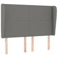 Miniatyrbillede 1 af 4: Hovedgavl - Ikke specificeret - 147x23x118/128 cm - Mørkegrå - Klassisk - Højderegulerbar Mörkgrå