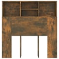 Miniatyrbillede 2 af 5: Sengegavl - MDF - Brun - 100x19x103,5 cm - Indbygget opbevaring - Moderne stil kastanj