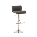 Pikkukuva 1 / 2: Baari stool x1 korkeat tuolit, runsaasti verhoillut kromimetallista ja harmaasta PVC:stä 10_0004575 Grå