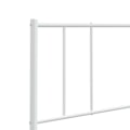 Miniatyrbillede 4 af 5: Hovedgærde til seng til soveværelse møbel 120 cm metal hvid TDL0202483 Vit