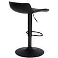 Miniatyrbillede 2 af 6: Barstol x4 med justerbar fodstøtte moderne design i sort PVC og sort metal 10_0004500 Metall