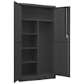 Pikkukuva 5 / 6: Työhuoneen kaluste, varastokaappi 4 hyllyllä 90 x 40 x 180 cm anthracite-teräksestä DEC024486 Flerfärgad