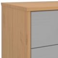 Miniatyrbillede 6 af 6: Natskabsbord med to skuffer 45 x 39 x 57 cm i grå og brun fyrretræ DEC034536 kastanj