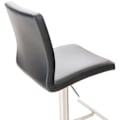 Miniatyrbillede 3 af 6: Barstol x1 højdejusterbar og roterbar 360° rund metalplatform sæde i sort PVC 10_0004561 Metall