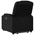 Miniatyrbillede 4 af 6: Fauteuil relax TV med komfortabel polstring og elektrisk løftefunktion i sort PVC DEC028077 Svart