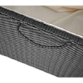 Miniatyrbillede 2 af 6: Opbevaringskiste til have i sort polyrotin 63x135x52cm 320l 04_0002575 Svart