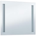 Miniatyrbild 3 av 6: LED väggspegel för badrum 80 x 60 cm DEC022587
