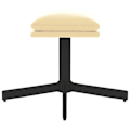 Miniatyrbillede 3 af 5: Repose fødder taburet 60 x 60 x 36 cm fløjl creme metal og spånplade DEC030058 Grädde