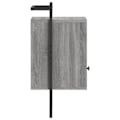 Pikkukuva 4 / 6: Seinäpuusohva yöpöytä laatikolla ja lokero 40 x 30 x 61 cm harmaa engineering-puu ja metalli DEC034329 kastanj