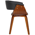 Pikkukuva 4 / 6: 2 kpl retro-design ruokailutilan tuoleja, ruskea puurakenne ja musta PVC-istuin 10_0001686 kastanj