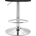 Pikkukuva 6 / 6: Bar stool x1 säädettävä ja pyörivä, pyöreä selkänoja mustasta PVC:stä, jalusta kromimetallia TDB10804 Metall