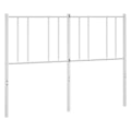 Miniatyrbillede 1 af 5: Hovedgærde til seng til soveværelse møbel 120 cm metal hvid TDL0202483 Vit
