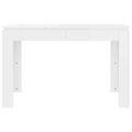 Miniatyrbillede 2 af 5: Moderne design spisestuebord 120 x 60 x 76 cm hvid højglans ingeniørtræ DEC036765 Vit