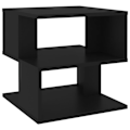 Miniatyrbillede 1 af 4: Side table for sofa end entry living room furniture 40 x 40 x 40 cm black particleboard DEC032483 Svart