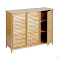 Pikkukuva 1 / 6: Buffet kaappi komero 3 ovea magneettilukolla bambusta 81x97x34 cm 04_0005984 Guld