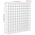 Miniatyrbillede 6 af 6: Stativ til vinflasker reol til opbevaring af vin til 120 flasker 112,5 x 23 x 123,5 cm i fyrretræ DEC024394 kastanj