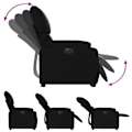 Miniatyrbillede 5 af 6: Fauteuil relax TV med elektrisk løft funktion, meget komfortabel i sort PVC DEC028469 Svart