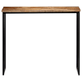Miniatyrbild 2 av 6: Modern consolebord sidobord 90 x 30 x 76 cm massiv återvunnen teak + stål DEC032260 Flerfärgad